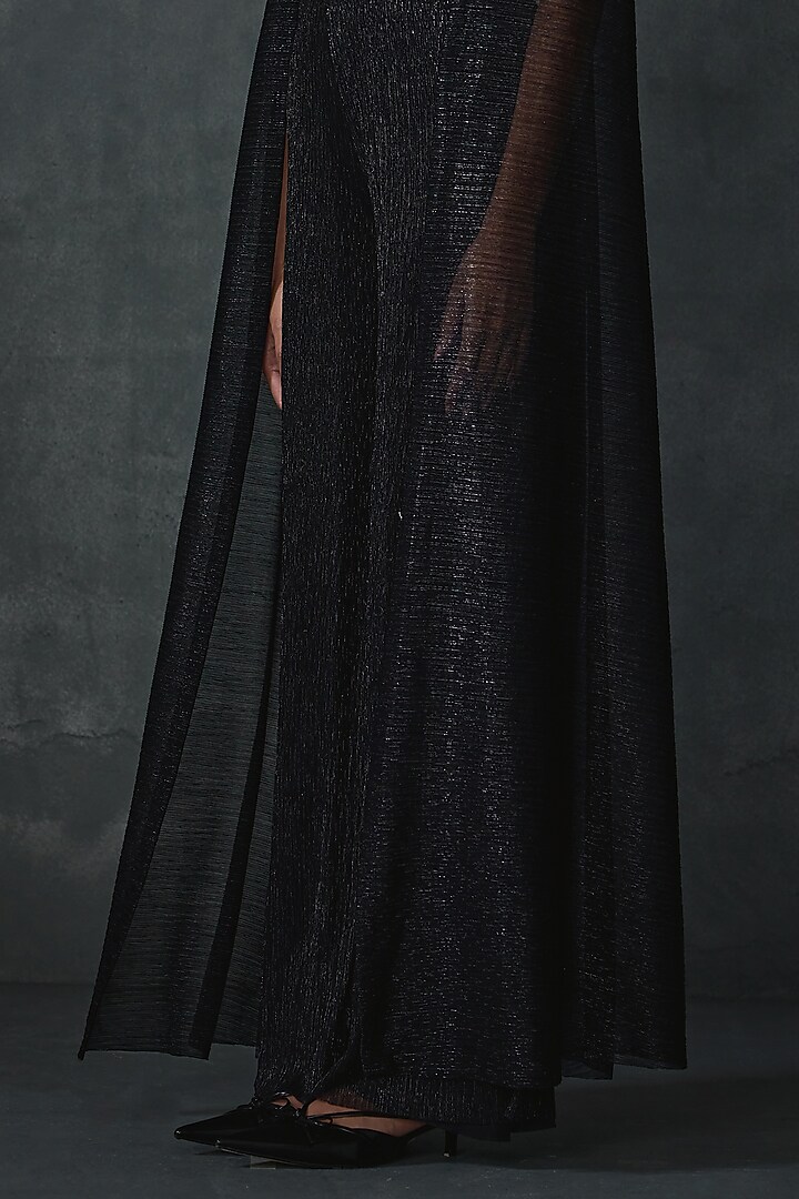 Black Crepe Hand & Machine Embellished Jumpsuit by Namrata Joshipura at Pernia's Pop Up Shop
