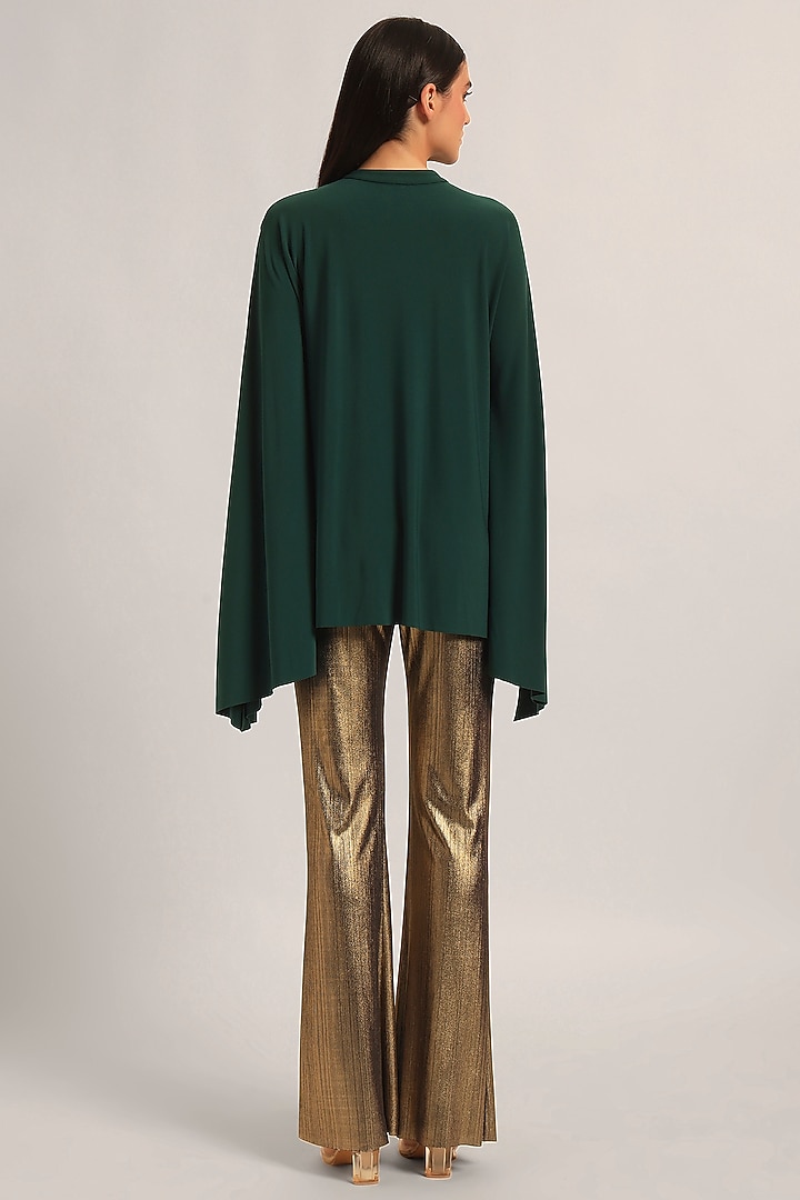 Green Jersey Cape Tunic by Namrata Joshipura at Pernia's Pop Up Shop