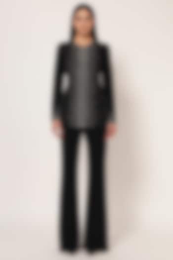 Black Jersey Co-Ord Set by Namrata Joshipura at Pernia's Pop Up Shop