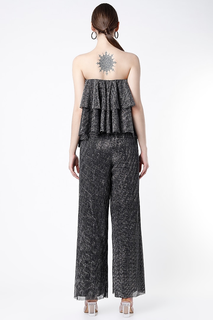 Black Jersey Off-Shoulder Jumpsuit by Namrata Joshipura at Pernia's Pop Up Shop