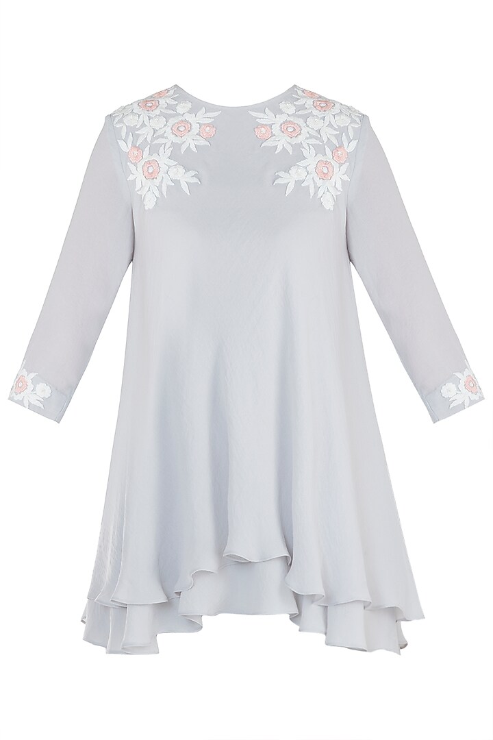 Grey embroidered top available only at Pernia's Pop Up Shop.