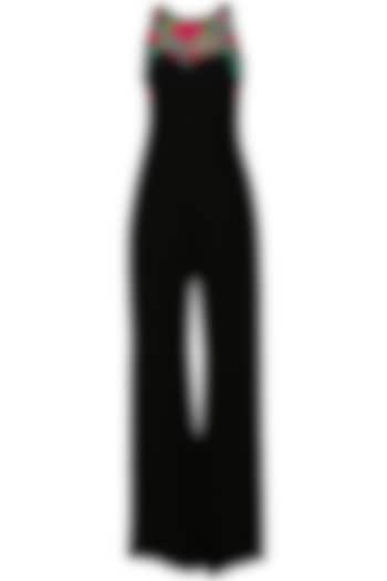 Black gems embellsihed jelly jumpsuit available only at Pernia's Pop Up Shop.