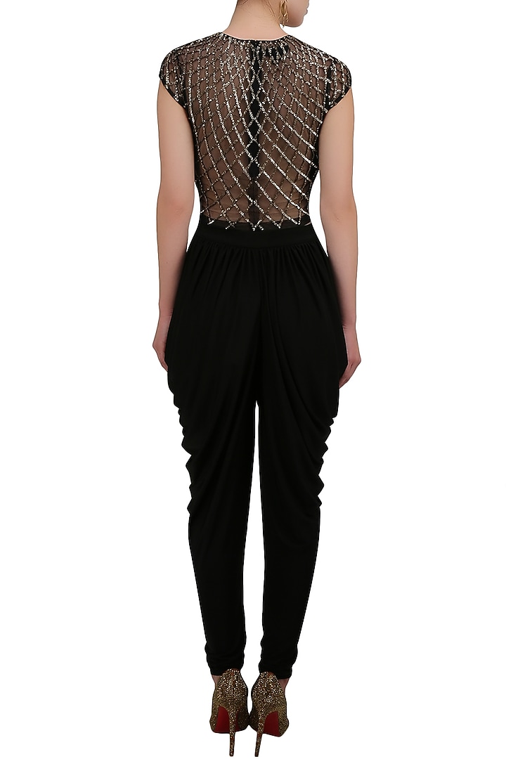 Namrata Joshipura presents Black persian diva blouse available only at Pernia's Pop Up Shop.