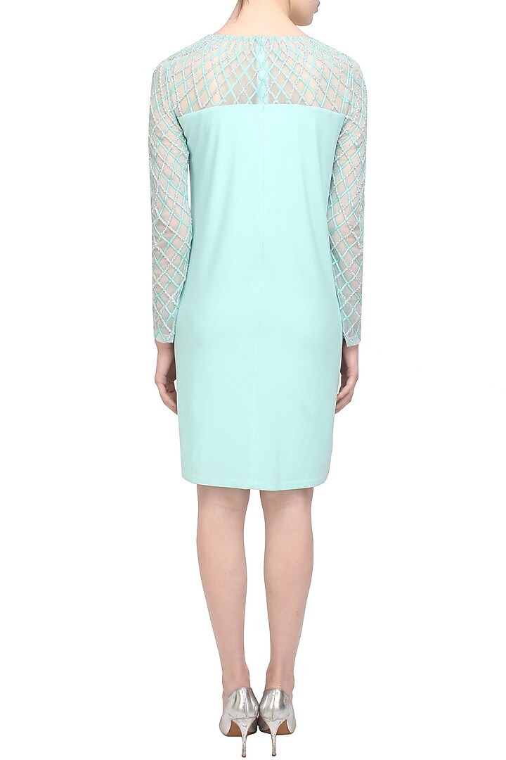Aqua persia shift dress available only at Pernia's Pop Up Shop.