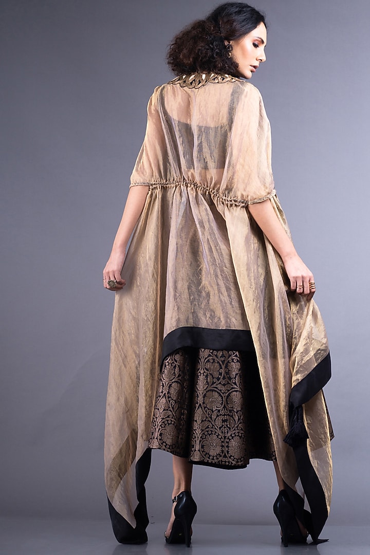 Black & Golden Embroidered Wedding Lehenga Set by Nupur Kanoi at Pernia's Pop Up Shop