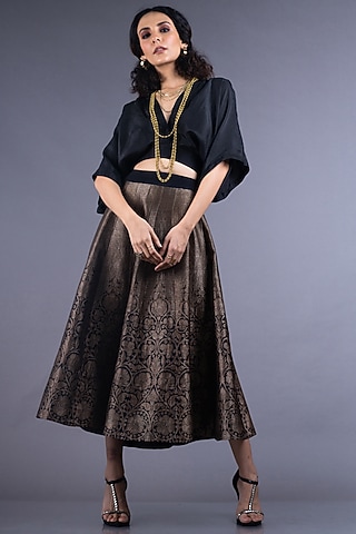 Black Kalidar Lehenga Set by Nupur Kanoi
