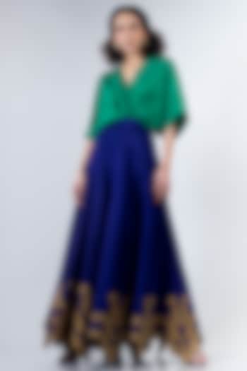 Green & Blue Lehenga Dress by Nupur Kanoi