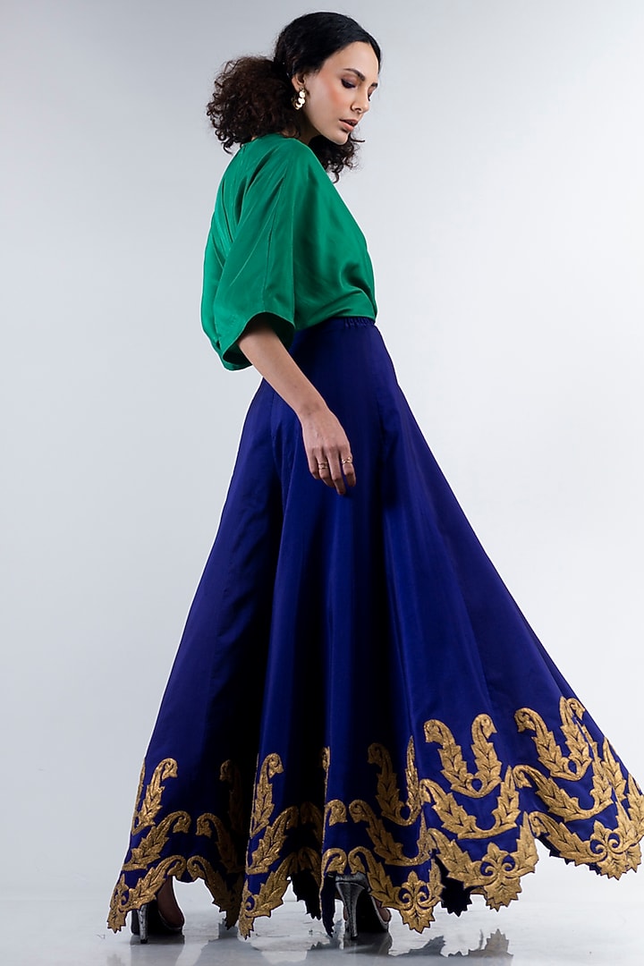 Green & Blue Wedding Lehenga Dress by Nupur Kanoi at Pernia's Pop Up Shop