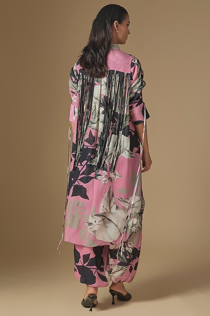 Old Rose Crepe Digital Printed Shirt by Nupur Kanoi at Pernia's Pop Up Shop