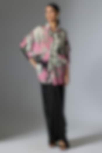 Black Crepe Knot Skirt Set by Nupur Kanoi at Pernia's Pop Up Shop