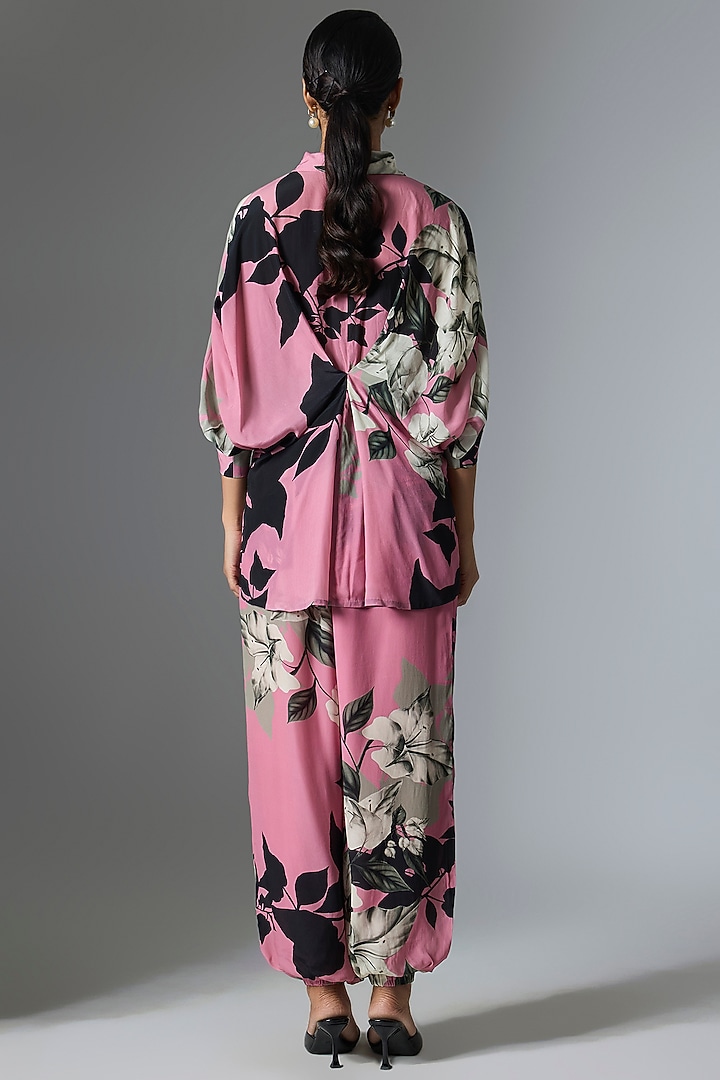 Old Rose Crepe Co-Ord Set by Nupur Kanoi at Pernia's Pop Up Shop