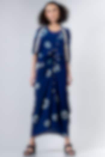 Blue Elasticated Dress by Nupur Kanoi