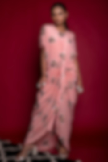 Old Rose Shibori Printed Dress by Nupur Kanoi