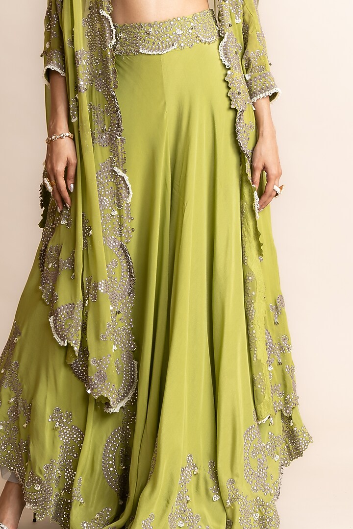 Pista Georgette Embroidered Cape Set by Nupur Kanoi at Pernia's Pop Up Shop