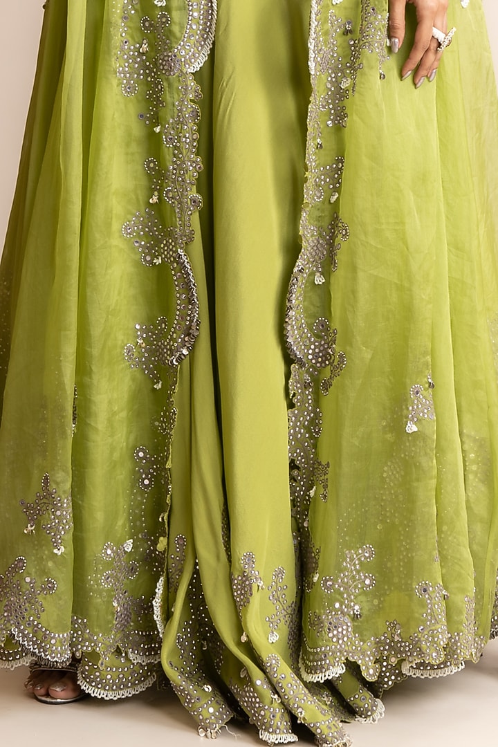 Pista Crepe Hand Embroidered Bridal Sharara Set by Nupur Kanoi at Pernia's Pop Up Shop