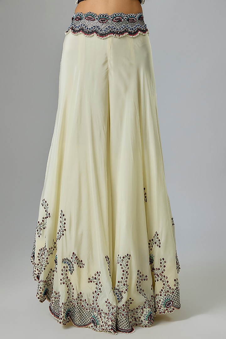Black Crepe Hand Embroidered Bridal Sharara Set by Nupur Kanoi at Pernia's Pop Up Shop
