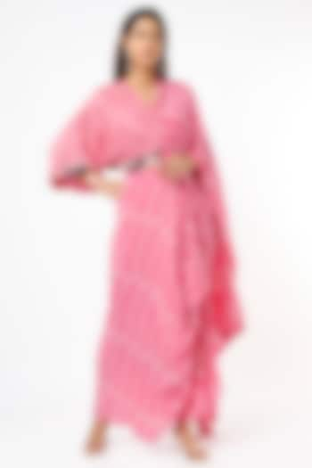 Pink Bemberg Crepe Skirt Set by Nupur Kanoi at Pernia's Pop Up Shop