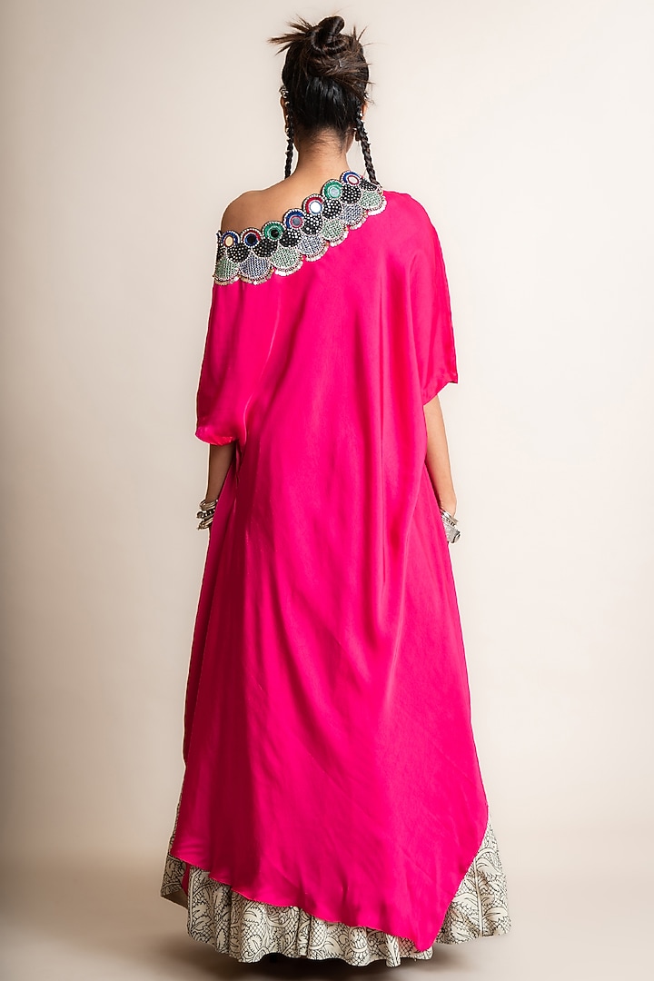 Beige Crepe Printed Wedding Lehenga Set by Nupur Kanoi at Pernia's Pop Up Shop