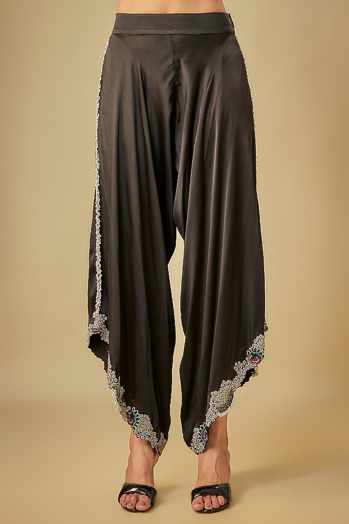 Old Rose Satin Printed Cape Set by Nupur Kanoi at Pernia's Pop Up Shop