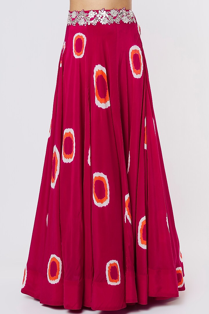 Fuchsia Printed Wedding Lehenga Set by Nupur Kanoi at Pernia's Pop Up Shop