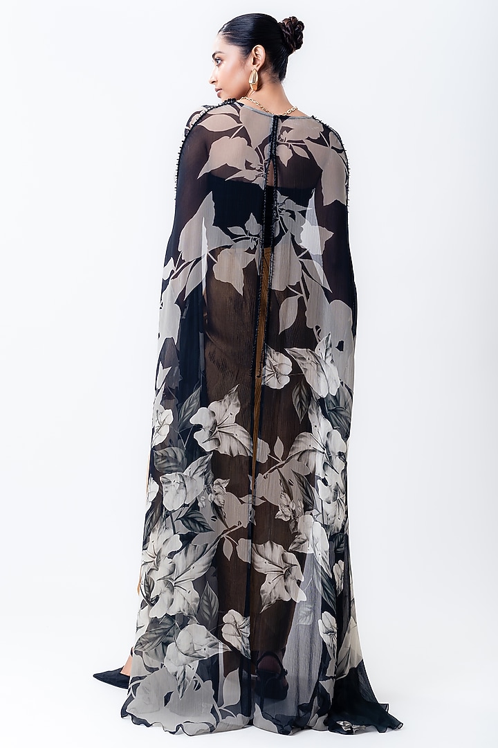 Gold & Black Banarasi Silk Jacket Party Wear Dress by Nupur Kanoi at Pernia's Pop Up Shop