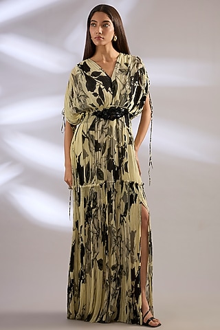 layered maxi dress online india Shop Blue Cotton Tiered Maxi Dress After Six Wear in India
