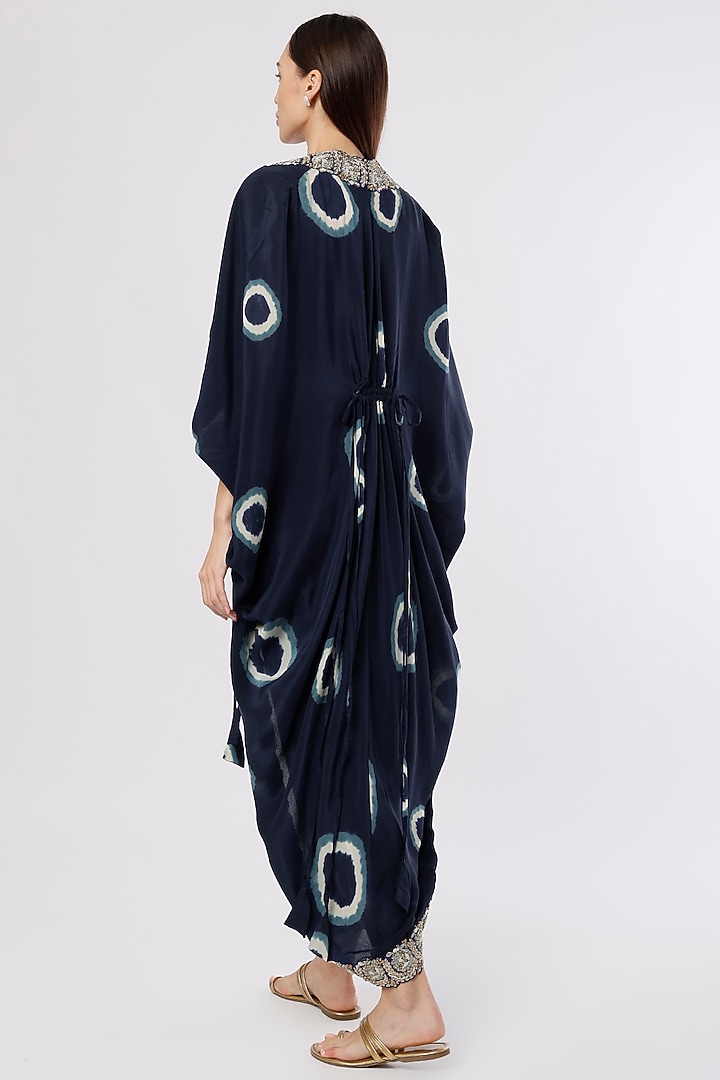 Blue Printed Jumpsuit by Nupur Kanoi at Pernia's Pop Up Shop