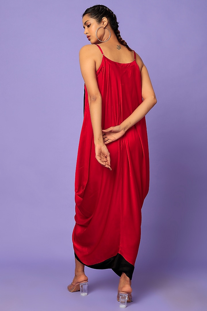 Red Crepe Jumpsuit by Nupur Kanoi at Pernia's Pop Up Shop