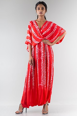 Coral Shibori Jumpsuit by Nupur Kanoi