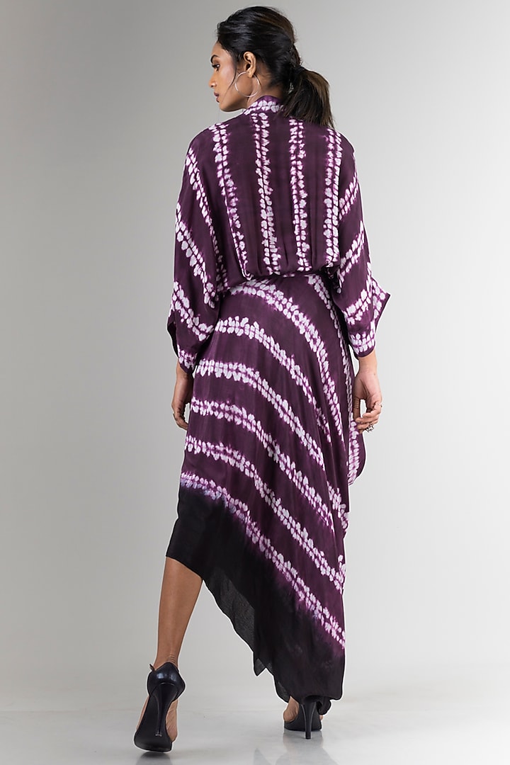 Plum Kaftan Wrap Vacation Dress by Nupur Kanoi at Pernia's Pop Up Shop