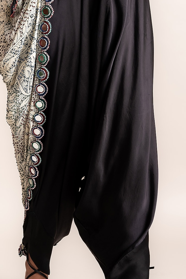 Black Embroidered Jumpsuit With Jacket by Nupur Kanoi at Pernia's Pop Up Shop