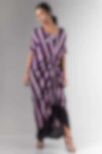 Purple Printed Jacket Dress by Nupur Kanoi