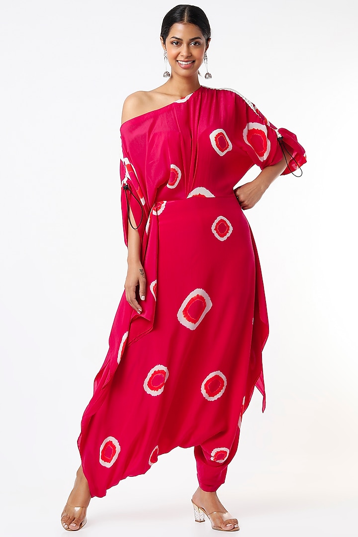 Cherry Tomato Printed Jumpsuit by Nupur Kanoi