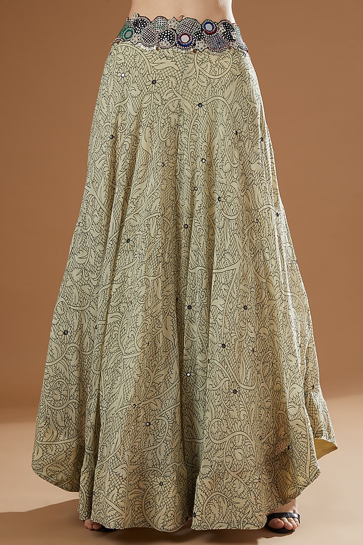 Beige Printed Skirt Set by Nupur Kanoi at Pernia's Pop Up Shop