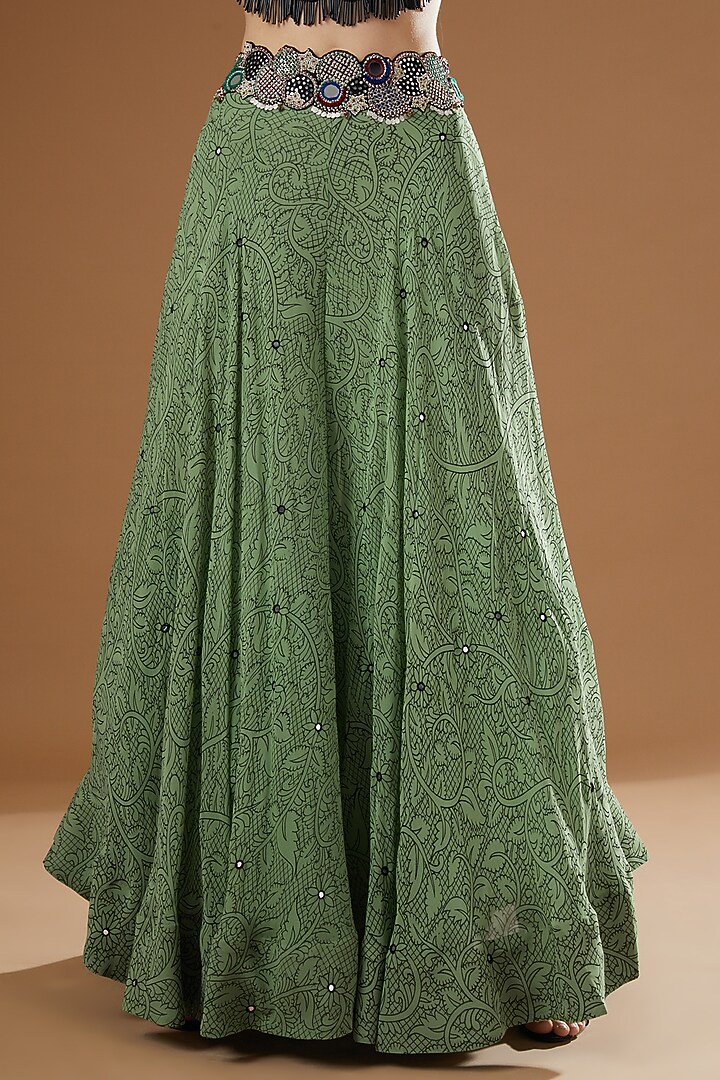 Jade Crepe Printed Jacket Set by Nupur Kanoi at Pernia's Pop Up Shop