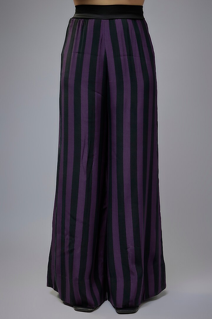 Purple Satin & Crepe Digital Printed Co-Ord Set by Nupur Kanoi at Pernia's Pop Up Shop