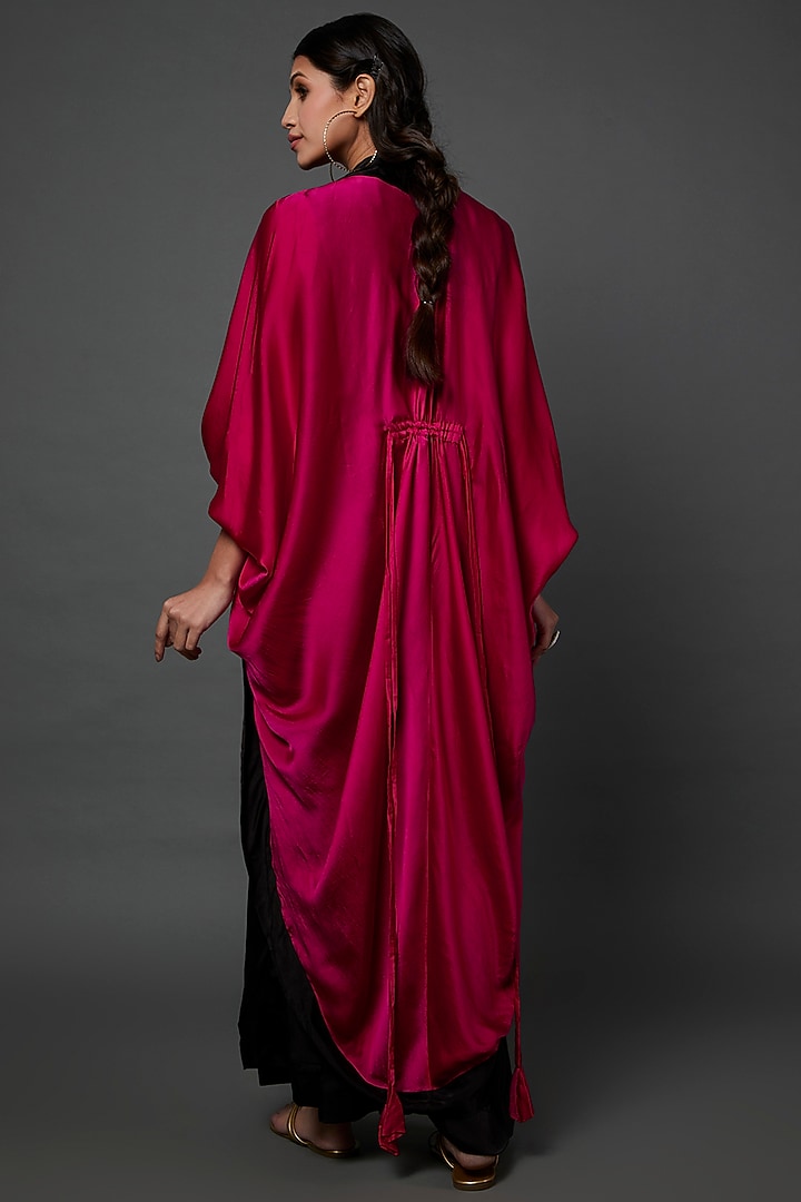 Black Crepe Circular Skirt Set by Nupur Kanoi at Pernia's Pop Up Shop