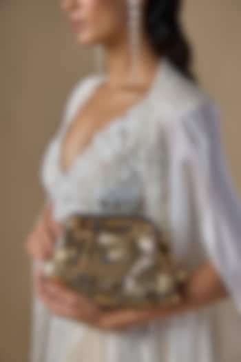 Gold Sequins Clutch by Nupur Kanoi Accessories at Pernia's Pop Up Shop