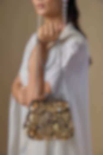 Gold Sequins Clutch by Nupur Kanoi Accessories at Pernia's Pop Up Shop