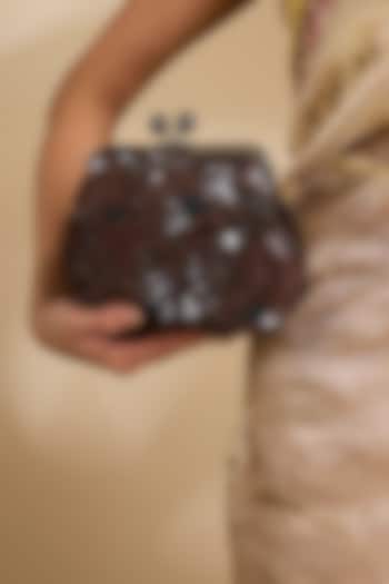 Brown Sequins Clutch by Nupur Kanoi Accessories at Pernia's Pop Up Shop
