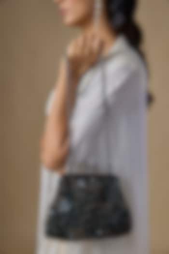 Black Sequins Clutch by Nupur Kanoi Accessories at Pernia's Pop Up Shop