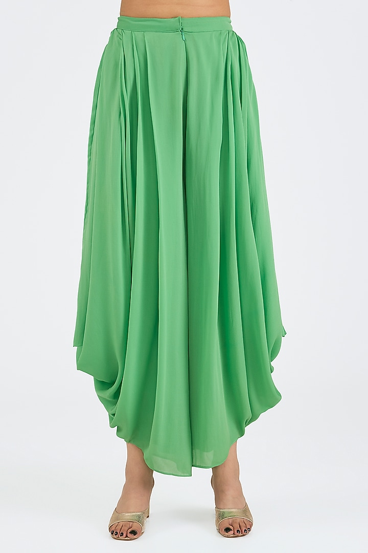 Green Georgette Tassel Embroidered Kurta Set by NITIKA GUJRAL at Pernia's Pop Up Shop