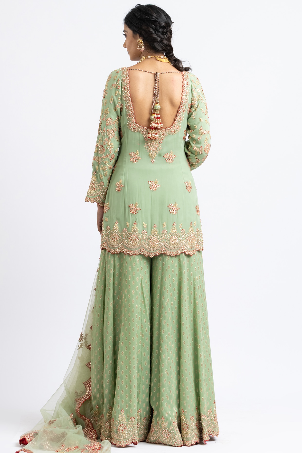 Neck design clearance for sharara suit