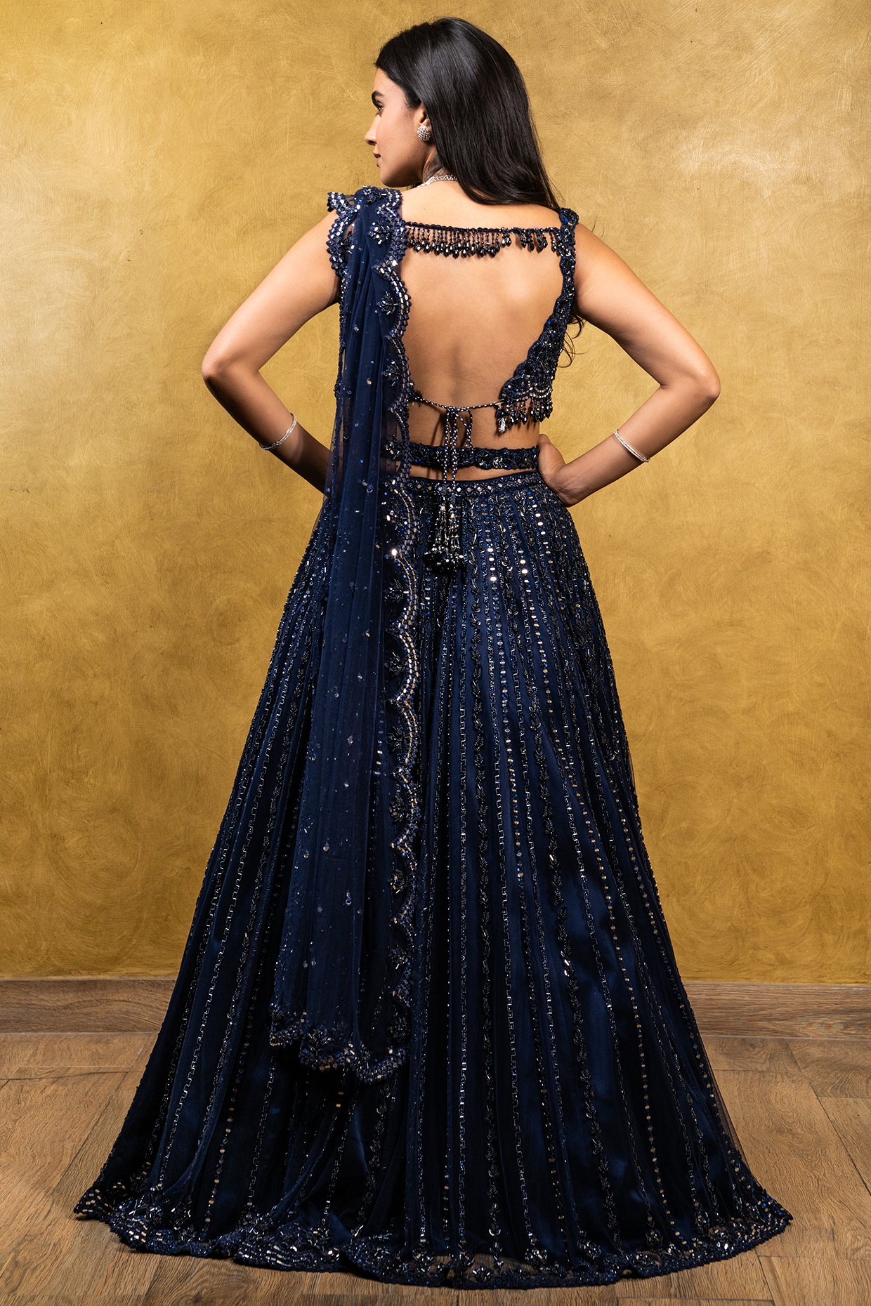 Navy Blue Colour N F GOWN 018 Fancy Heavy Festive Wear Latest Designer Gown  Collection N F G 568 NAVY BLUE - The Ethnic World