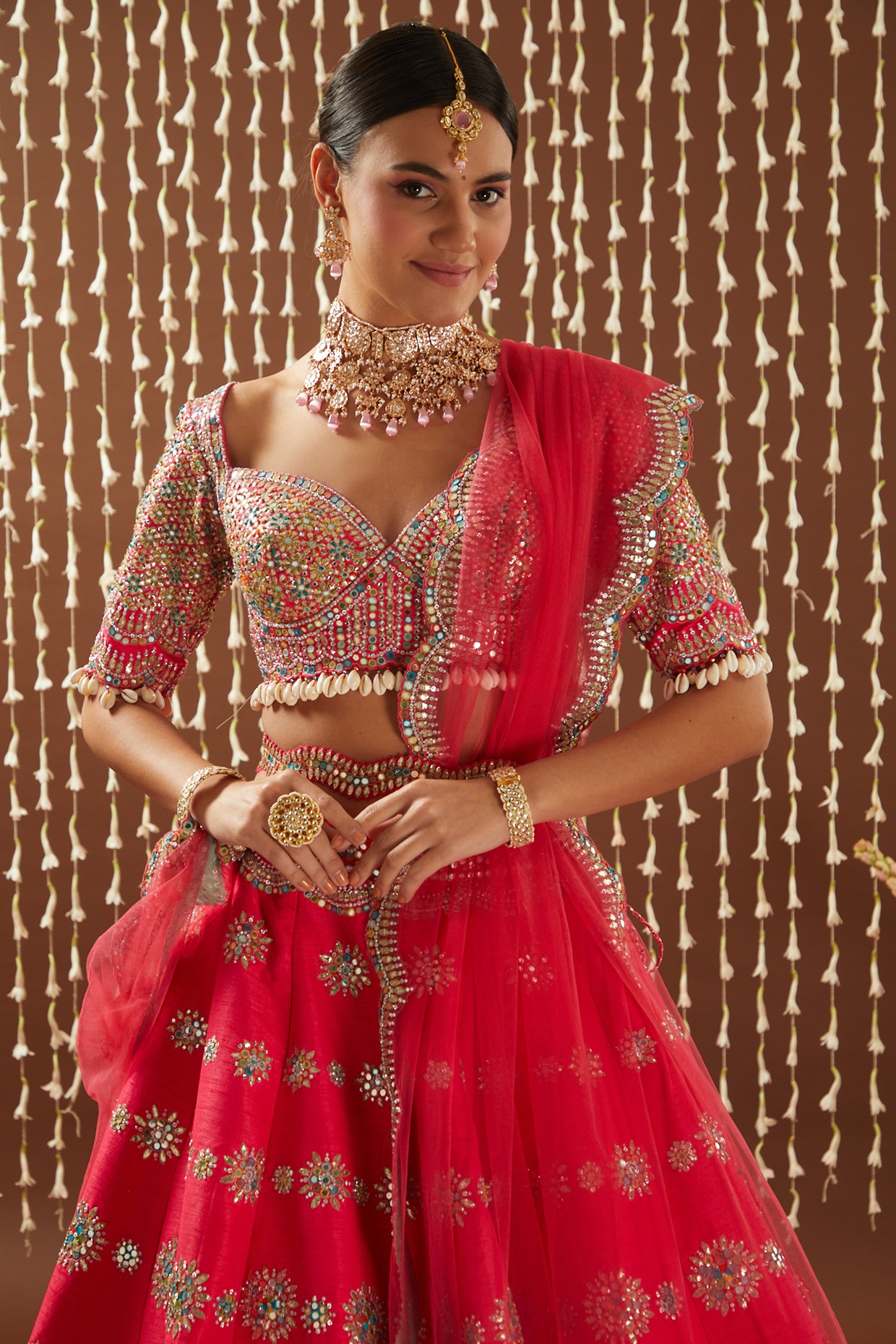 Golden Pearl Drops Polki Kundan Jadau Heavy Bridal Necklace Brass Set at Rs  16700/piece in Jaipur