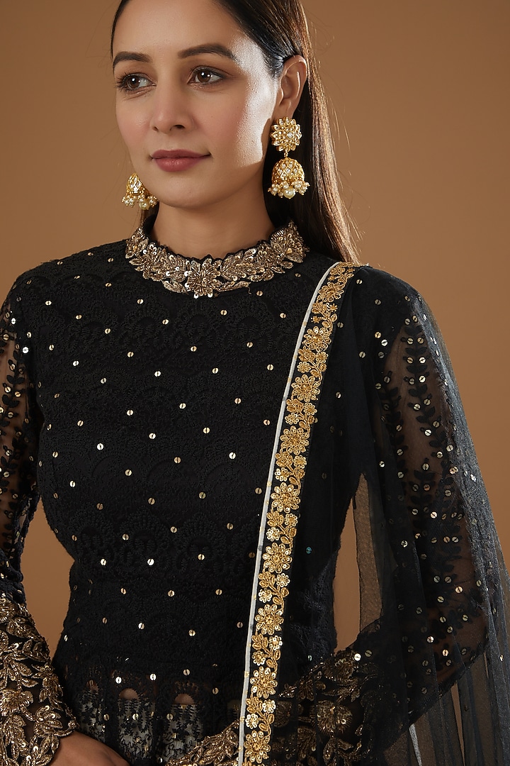 White Georgette Embroidered Wedding Lehenga Set by NITIKA GUJRAL at Pernia's Pop Up Shop
