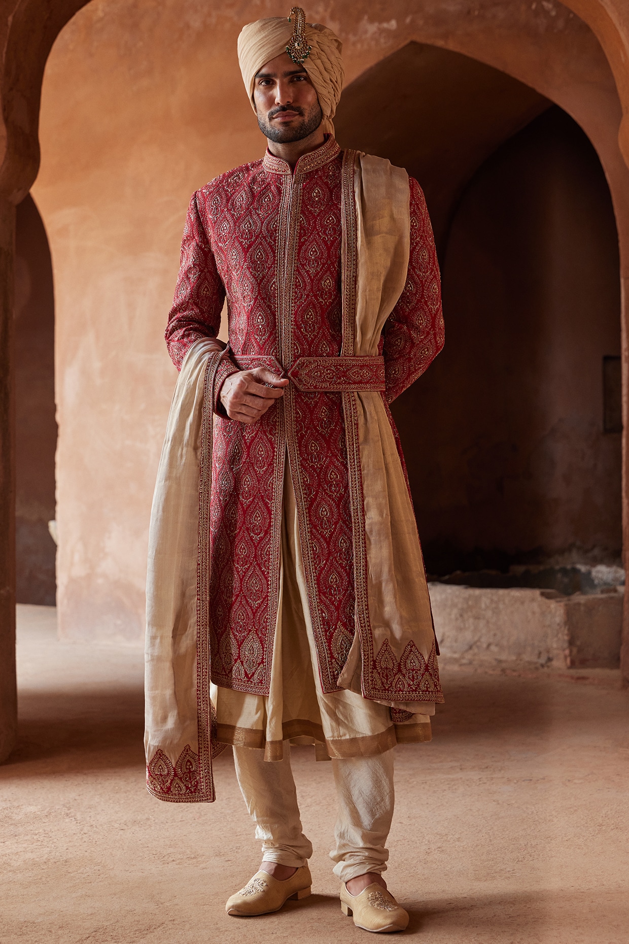 Sherwani red clearance