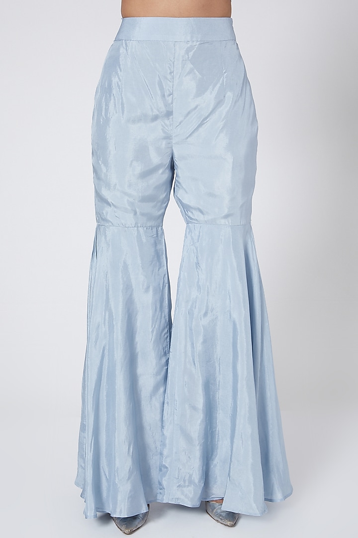 Sky Blue Embroidered Pant Set by Nayna Kapoor at Pernia's Pop Up Shop