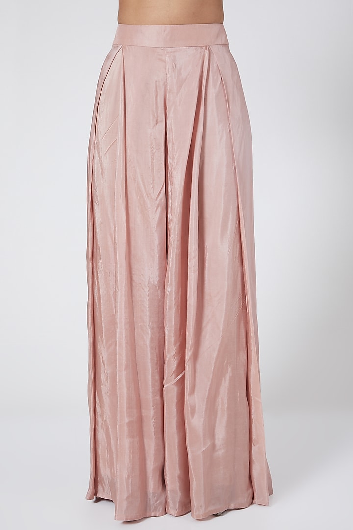 Blush Pink Embellished Skirt Set by Nayna Kapoor at Pernia's Pop Up Shop