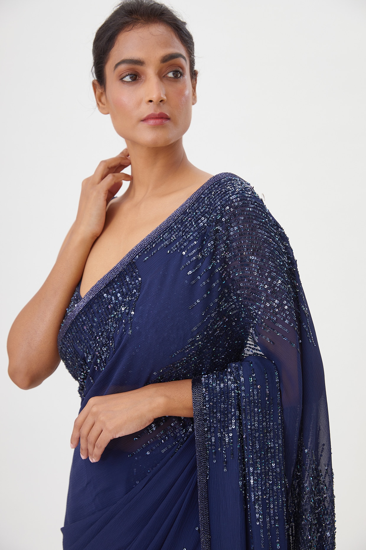 Celeb inspired sequin saree looks for wedding season | Times of India